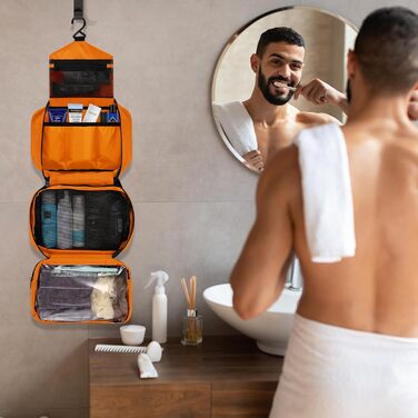 Висувна унітазна щітка для туалету, водонепроникна, портативна, для чоловіків та жінок (S-помаранчевий, S)