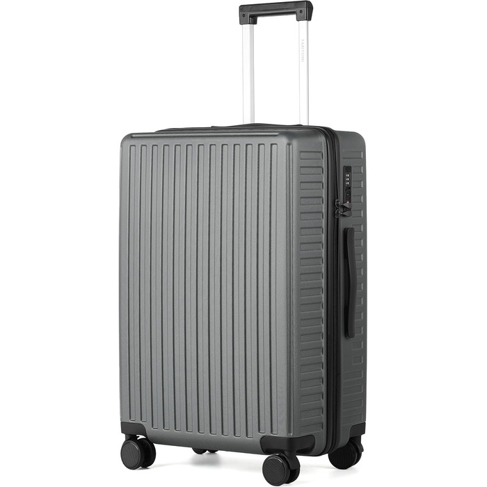 Валіза ручної поклажі TANTOMI з відділенням для ноутбука, 51 см, жорсткий корпус ABS, легкий, 4 колеса 360°, TSA-замок (Світло-темно зелений, 41 л)