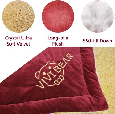 Килимок для собак Comfy, великі породи - миючий, плюшевий, стильний, 110x70 см, червоний