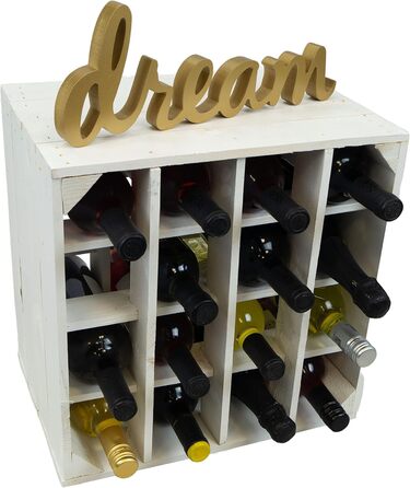 Wine Rack 16 Bottle Size 40x40x27cm Shelf Box Bottle Storage Wine Rack Apple Box/Wine Box (3-Piece Set Wine Rack 16 Bottle White)