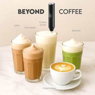 Міні-піняк для молока Zulay Kitchen Froth Mate: ручний, з нержавіючої сталі, для кави, лате, капучино та матча
