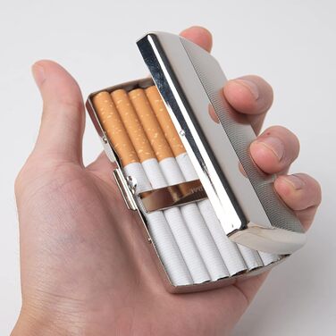 Металеве тютюнотримач Fashion Unique, 85 мм, King Size, 12 шт. (Смугасте срібло)