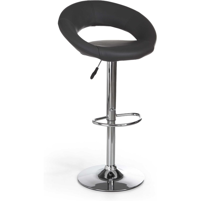 Барний стілець Thilde AC Design, PU, сірий (чорний), 56x50x100 см
