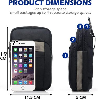 Чоловіча нагрудна сумка SPAHER: компактна, для телефону, на плече, поясна, для подорожей, хакі