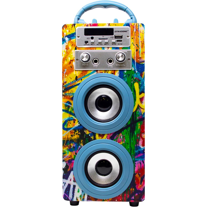 Караоке DYNASONIC з 2 мікрофонами, портативна караоке-машина, Bluetooth-колонки, USB та SD-картрідер, світлові ефекти, подарунок для дітей 5-13 років (Model 22 lights)