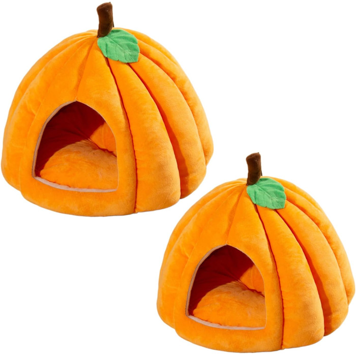 Кішка Будинок-Печера на Хелловін: Форма Гарбуза, Тепла та Зручна Печера для Кота
