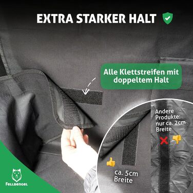 Захист для багажника авто для собак [надміцний клямка] - килимок для багажника, ковдра для собак, SUV, Kombi, Kleinwagen - захист від вологи та бруду - безпечна перевозка собак, стандартний чорний колір