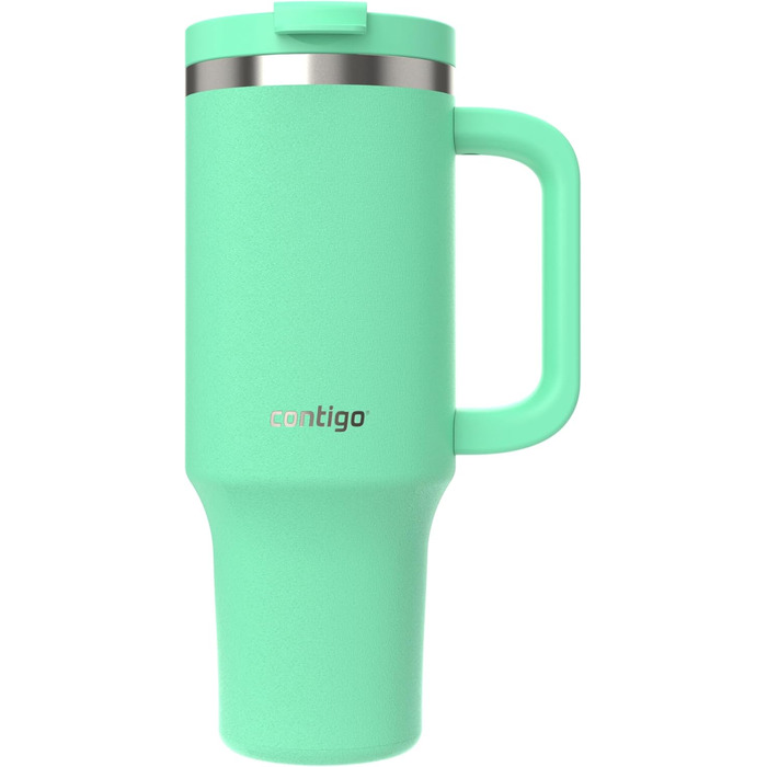 Contigo Streeterville Thermos Flask 1200 ml with Handle and Straw | Insulated Stainless Steel Thermos Drink Bottle with Lid | Keeps Cold for 29 Hours | Travel Mug | Thermos Mug | BPA-free (Reef)
