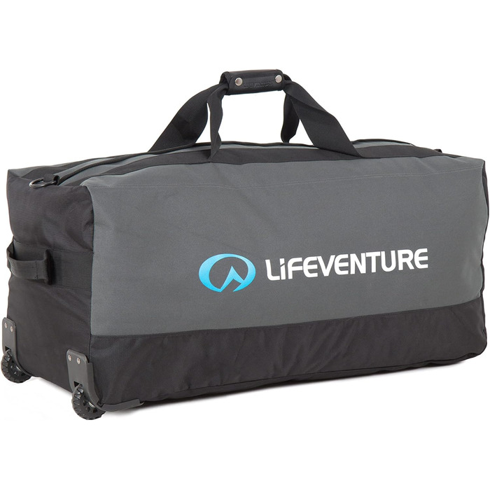 Lifeventure Seesack 'Expedition' with Wheels | 120 Liters, large robust, reinforced wheels, compact storage (Grey)