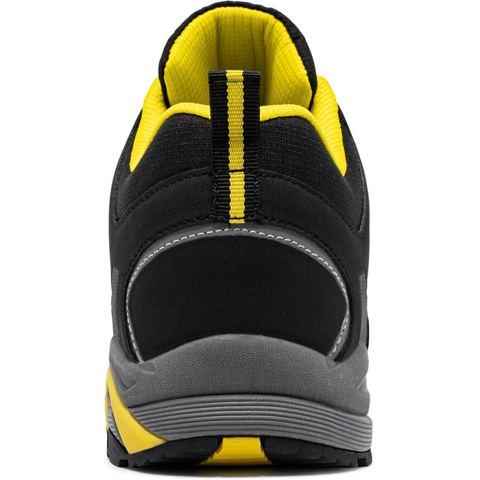 Робочі черевики LARNMERN для чоловіків та жінок. Безпечні черевики SRC, антистатичні, зі сталевим підноском, протипрокольні, легкі, комфортні, дихаючі (43.5 EU, жовті)