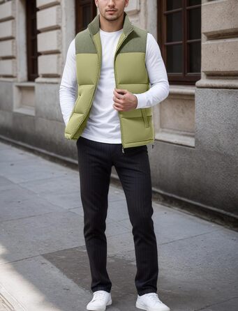 Чоловіча жилетка AIEOE з утеплювачем, без рукавів, тепла зимова жилетка, для активного відпочинку, кордур, розміри S-3XL (зелений, M)