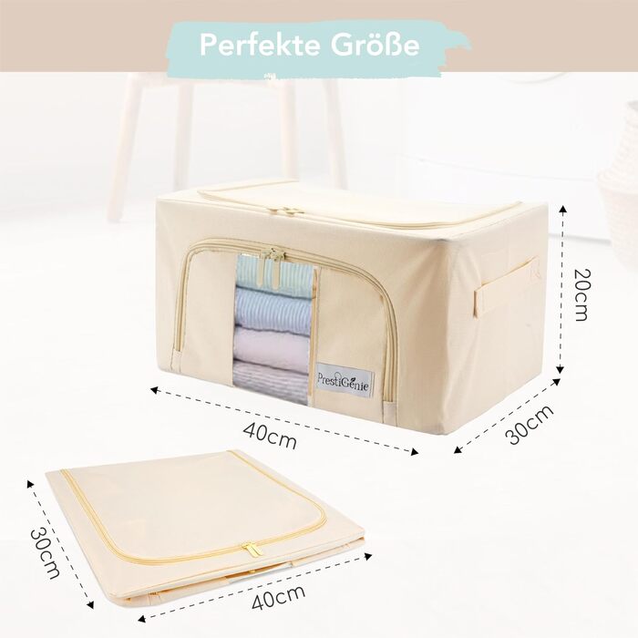 Органайзери для одягу Prestigénie (3 шт.) - мішки для зберігання одягу, ковдр та подушок, міцний матеріал, прозоре вікно, 24 л