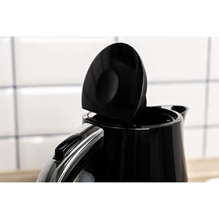 Електричний чайник Eldom C270C | 1.7 л, чорний, ретро дизайн | Чайник для чаю з індикатором рівня води