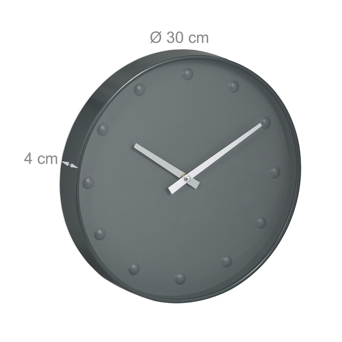 Relaxdays Gray Wall Clock