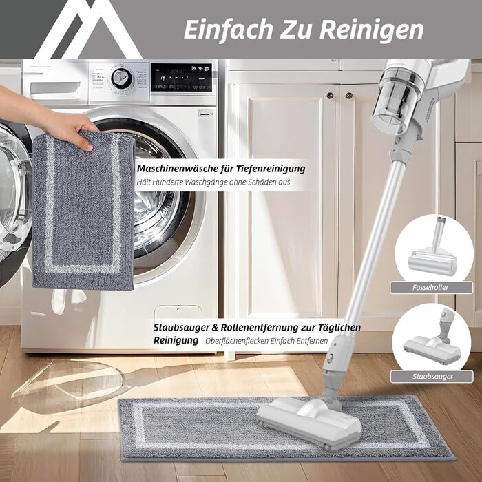 Ковзаючі килимки на сходи COSY HOMEER, 70x22 см, 15 шт., самоклеючі, з антиковзаючою основою, машинне прання, 100% поліестер, TPE, сірий колір