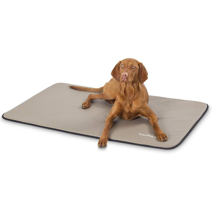 Knuffelwuff Faux Leather Dog Mat Cheyenne L 95 x 60cm Taupe