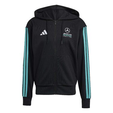 Чоловіча толстовка-худі adidas Mercedes-AMG Petronas Formula 1 Team DNA на блискавці, чорна/м'ятна, розмір L