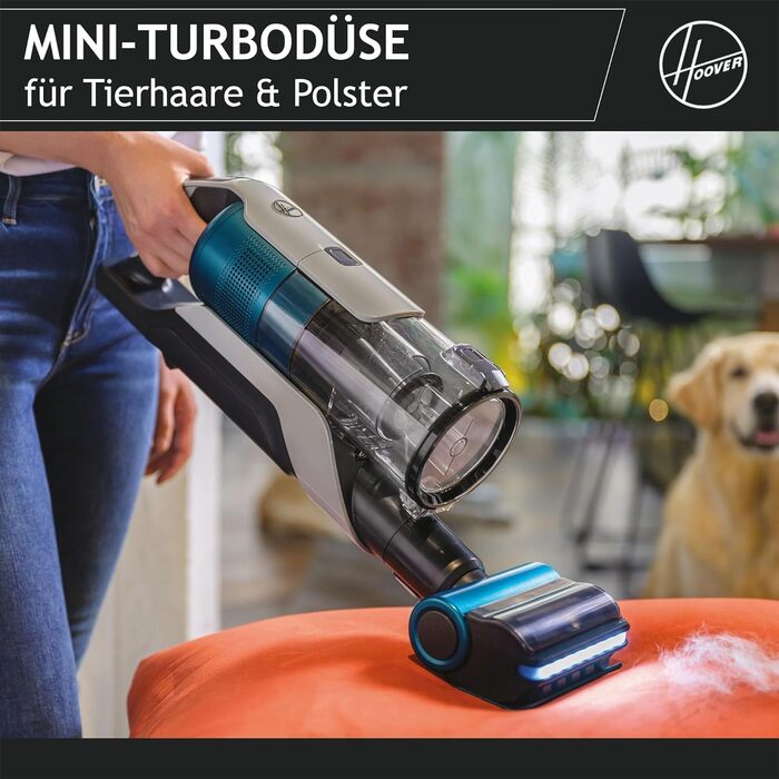 Бездротовий акумуляторний пилосос Hoover HF9 I Без мішка, LED-підсвітка, Anti-Twist насадка, для всіх поверхонь (для тварин)