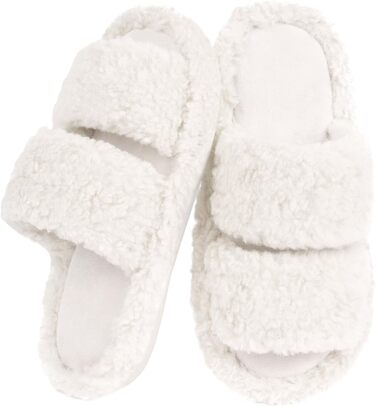 Тапочки жіночі халатні OFF-CUP з м'якою підошвою та декором у вигляді акули, білі, 38/39