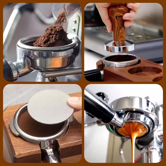 Bottomless 54mm Portafilter with Filter Basket and ABS Handle, Filter Basket Portafilter Coffee Bottomless compatible with Breville 870/878/880 Espresso Machines, Black