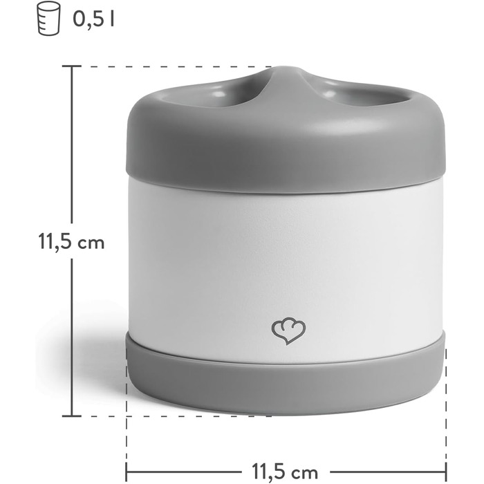 SPRINGLANE Ice Cream Container Set of 2, 500 ml, Stainless Steel, Ice Cream To Go Container, Freezer Box