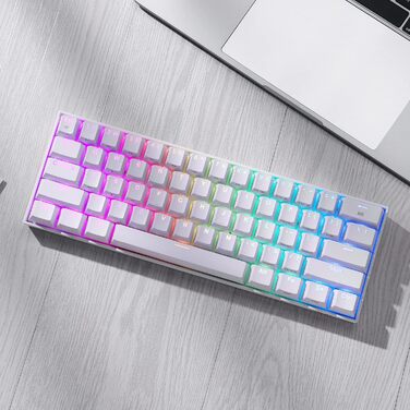 Redragon K530 Pro Draconic - Механічна ігрова клавіатура 60% з RGB підсвічуванням та Tactile brown перемикачами (61 клавіша, Hot-Swap, Bluetooth/USB, Windows/Mac/Android)