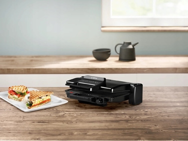 Електричний контактний гриль Bosch TCG3323, чорний, 2000 Вт