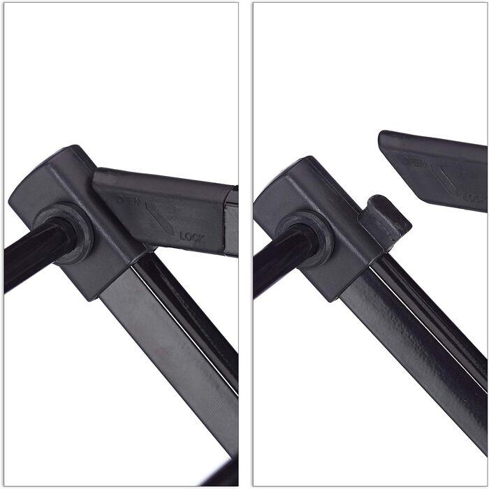 Сушарка для білизни Relaxdays, розкладна, висувна, 11 стійок, 6 рівнів, чорна, металева