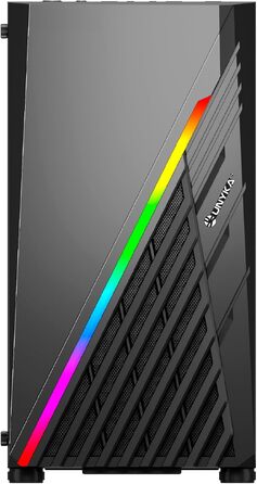 Ігровий корпус для ПК UNYKA GLAYZE Micro ATX, ARGB підсвітка, загартоване скло, 120мм ARGB вентилятори, USB 3.0/2.0