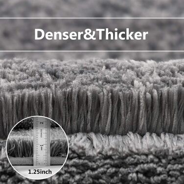 Килимок для ванної кімнати з антиковзким покриттям, 50 x 122 см, темно-сірий. М'який, з мікрофібри, швидковисихаючий, для ванної кімнати.