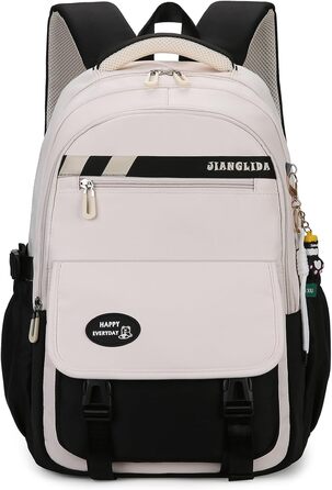 Дитячий рюкзак для школи: водонепроникний, з кількома кишенями, легкий, для дівчаток та хлопчиків (зелений, чорний)