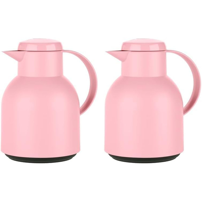 Термос Emsa Samba 1 л (2 шт) Puder Rosa | Збереження тепла 12 год, холоду 24 год | Quick Press замок