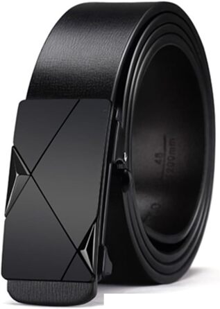 Чоловічий ремінь Oyifan 9016, чорна пряжка, 85/100 см