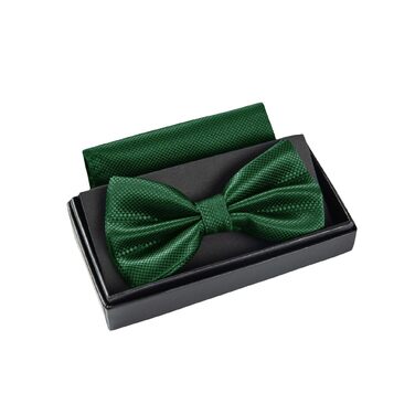 Массі Моріно: Комплект краватка-метелик та нагрудна хустинка для чоловіків - ідеальний вибір на весілля. Регульована краватка-метелик (зелена)