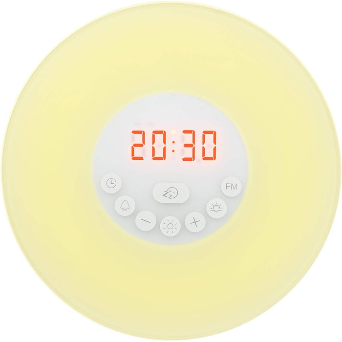 auvisio Light Alarm Clock: Wake-up Light Radio Alarm Clock w. Sunrise Simulation, Nature Sounds (Alarm Clock with Light and Nature Sounds, Wake Up Light, Gift Ideas)