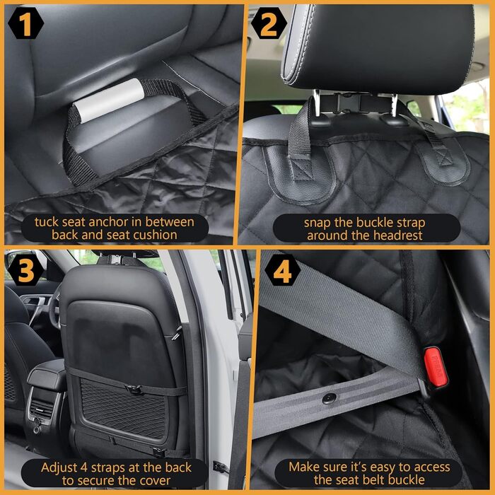 Чохол на сидіння автомобіля для собак, степкова та міцна тканина, універсальний (Auto, Вантажівка, SUV)