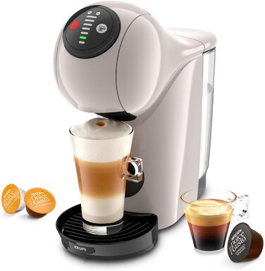 Кавомашина NESCAFÉ Dolce Gusto Genio S від KRUPS, 15 Bar, компактна, автоматичне відключення, 30+ напоїв, KP243B (Taupe)