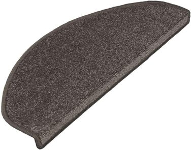 Casa Pura Dynasty Velour Non-Slip Stair Treads - 15 Piece Set - Anthracite Grey