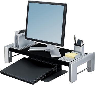 Підставка для монітора Fellowes Professional Series, чорна/антрацит, ергономічна робоча станція для плоских екранів