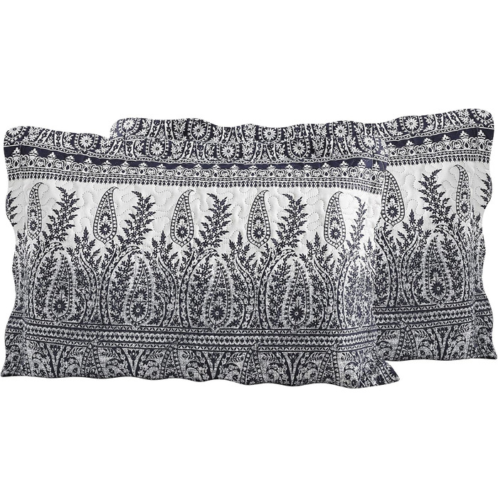 Літній комплект постільної білизни Marina Decoration з покривалом та двома наволочками, візерунок «Квіткові гілки», розмір King