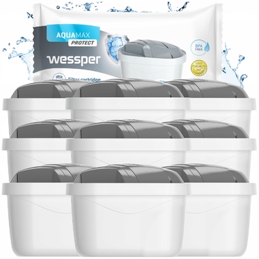 Набір з 10 фільтрувальних картриджів WESSPER AquaMax Protect для жорсткої води