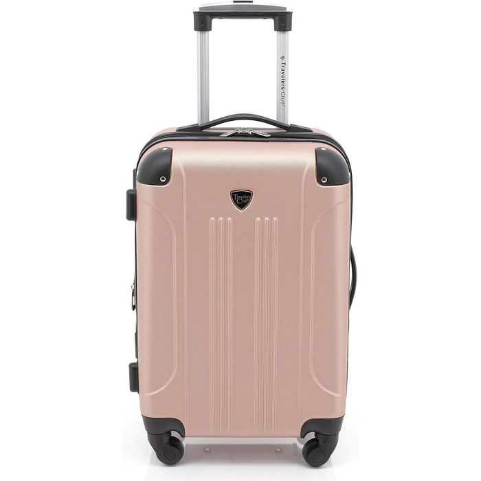 Чемодани Travelers Club Chicago Hardside Spinner (3 шт., рожеве золото) - розширювані, блакитно-зелені