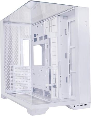 Корпус Lian Li O11 Vision Compact для ігрового ПК ATX, білий - Midi Tower з темперованим склом, підтримка відеокарт до 408 мм, радіаторів до 360 мм, білий корпус з сталі та алюмінію
