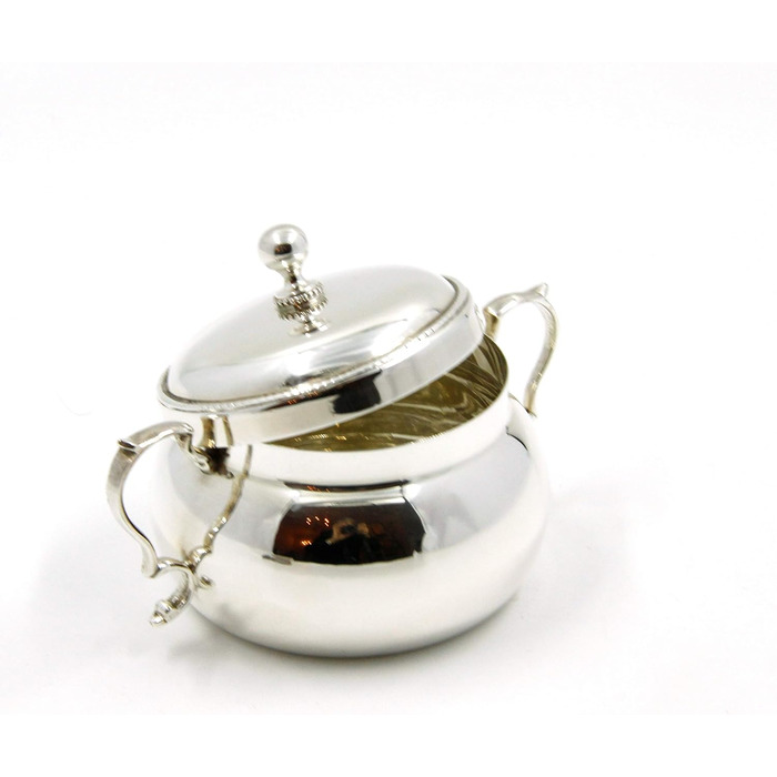 Royal Family Sugar Bowl from Sheffield Silver in contemporary style – the highest quality silver-plated sugar bowl – Sheffield silver
