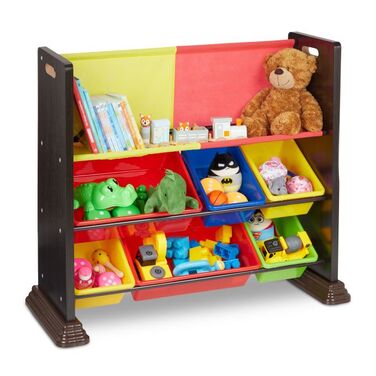 Relaxdays Children's Shelving Unit with Storage Boxes