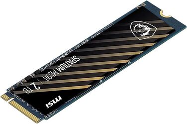SSD MSI Spatium 2TB PCIe 4.0 NVMe M.2 - Внутрішній твердотільний накопичувач, 7000 МБ/с (читання) & 6800 МБ/с (запис), 3D NAND, Захист даних, гарантія 5 років (1400 TBW)