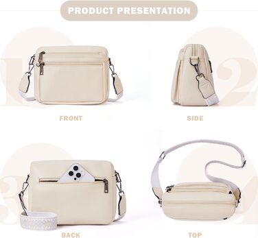 Сумка жіноча через плече MUIIKOLA середнього розміру, екошкіра, м'яка, з широким ременем (Абрикос)