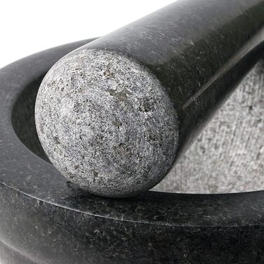 Набір ступка та товкачик Wenco з граніту 16 см для спецій, трав та песто - міцна кухонна техніка для традиційної кухні