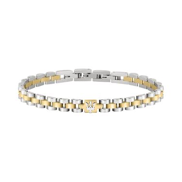 Браслет чоловічий Maserati Jewels з нержавіючої сталі, 21 см, сріблястий (JM320AST08)