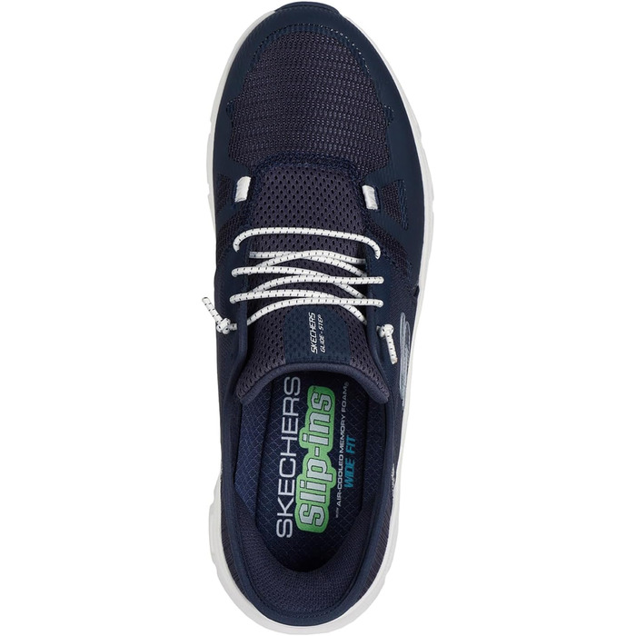 Босоніжки жіночі Skechers Pier-Lite Memory Maker на танкетці, сині (48.5 EU, широка колодка)